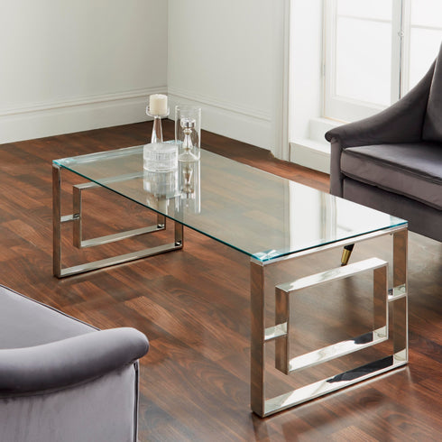 Native Home Lifestyle Milano Silver Plated Coffee Table